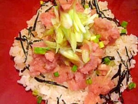 甘酢ミョウガでサッパリ☆夏のネギトロ丼